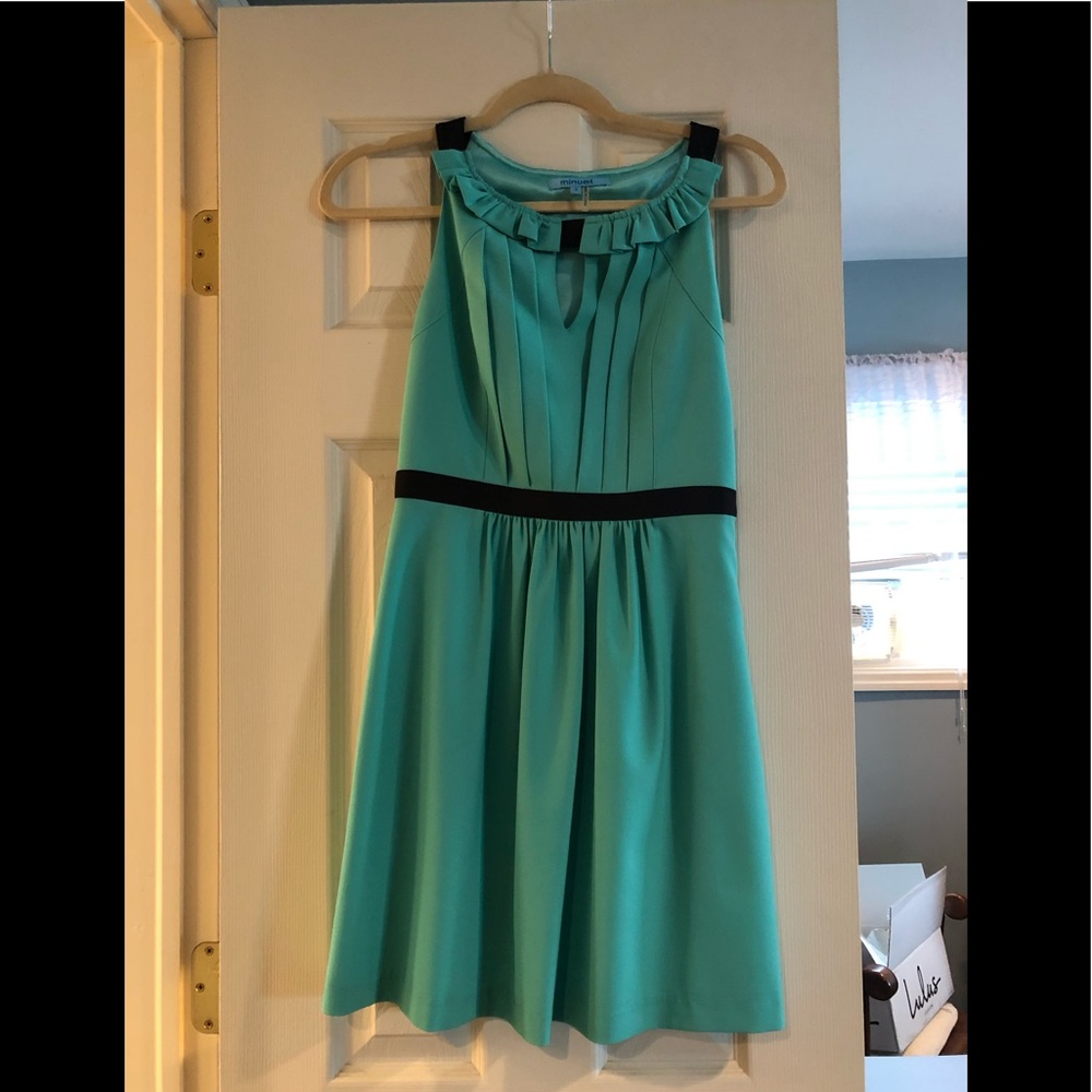 Green and Black Dress